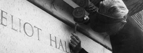 Father Catich Carving Eliot Hall