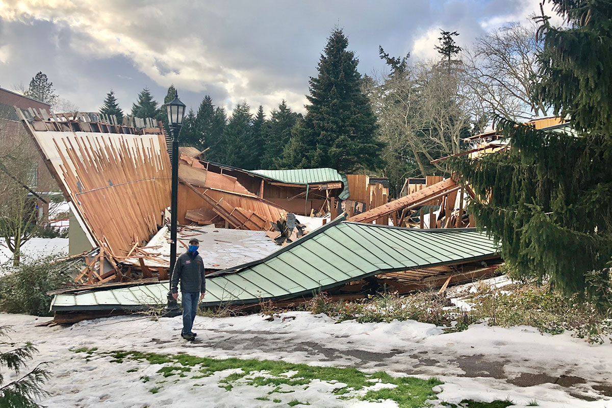 Snowstorm Devastates Sports Center